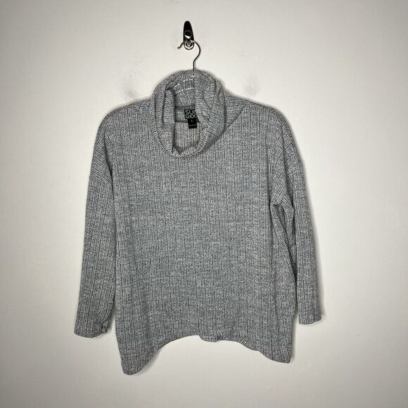 Clara Sun Woo Sweater Womens Small Cowl Neck Pullover Gray Casual Stretch - Picture 7 of 10